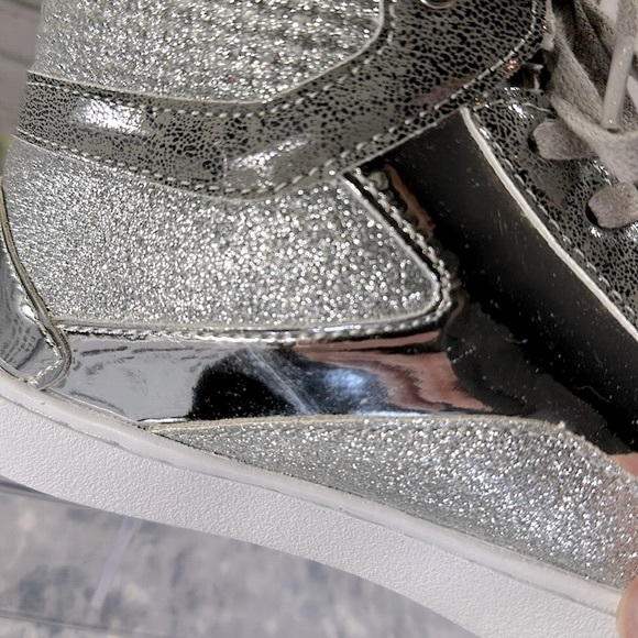Pastry PopTart Silver Glitter Fashion High Top Dance Sneakers WMS 7.5M✨VGUC✨ - Picture 10 of 14